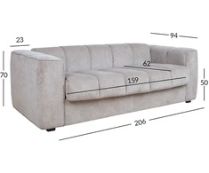 Home4You Sofa-lova STELLA Su spyruokliniu čiužiniu, Smėlio spalvos