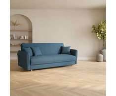 Home4You Mėlyna Sofa-lova VISBY 200x88xH93cm, mėlyna
