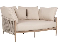 Lauko baldų komplektas Home4You Sofa MEDINA 163,5x143,5xA71,5cm, smėlio spalvos