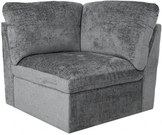 Fotelis Home4You Modulinė sofa SAMOA, vienvietė, kampinė dalis, pilka