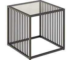 Fotelis Home4You Šoninis staliukas STRINGTON 40x40xH40cm, pilkas