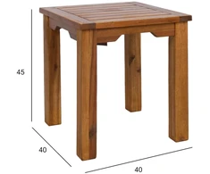 Home4You Bench Stalas suoliukas FORTUNA 40x40x45cm, akacija