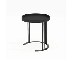Fotelis Home4You Kavos staliukas KEIRA D40xH45cm Juoda