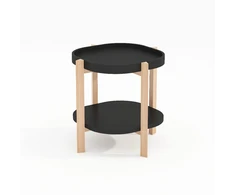 Fotelis Home4You Kavos staliukas NORAH D40xH60cm Juoda