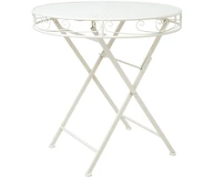 Home4You Stalas SANDY D70xH73cm, senovinis baltas