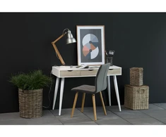 Home4You Rašomasis stalas NEPTUN 110x50xH77cm, baltas / ąžuolinis