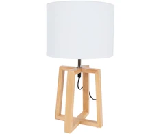 Home4You Lamp Stalinis šviestuvas WOODEN H44,5cm, baltas