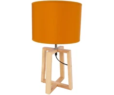 Home4You Lamp Stalinis šviestuvas WOODEN H44,5cm, ochra