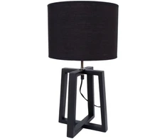 Home4You Dark Stalinis šviestuvas WOODEN H44,5cm, tamsiai pilkas