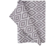 Fotelis Home4You Tablecloth HOLLY OUTDOOR 43x116cm, pilkas rhombus