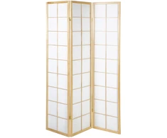 Home4You Sustumiamos širmos ORIENTAL su 3 plokštėmis 130,5x2xH178,5 cm, pušinis rėmas, spalva: natūrali