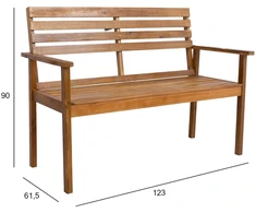Home4You Bench Suoliukas FORTUNA 123x61,5xH90cm, akacija