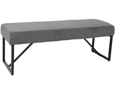 Home4You Bench Suoliukas MYLA pilkas velvetas