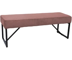 Home4You Bench Suoliukas MYLA vintažinis rožinis velvetas