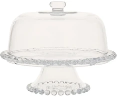 Home4You Stiklinė lėkštė 3in1 torto lėkštė D31xH23cm