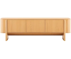 TV staliukas Home4You Televizoriaus staliukas „MORBEN“ 160 x 42 x H50 cm, melaminas su ąžuolo dekoro apdaila
