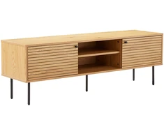 Home4You TV staliukas LINE 150x40xH50cm, melaminas su ąžuolo žieve
