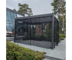 Home4You Lauko pavėsinės užuolaidos Gazebo MIRADOR, Juodos spalvos