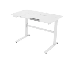 Home4You Vaikiškas stalas ERGO KID su 1 varikliu 112x60x56-80cm, baltas