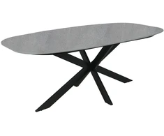 Home4You Valgomojo stalas 200x100xH76cm, pilkas