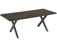 Home4You Valgomojo stalas ROWAN 200x90xH75cm, silkės dūminis ąžuolas