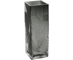 Home4You Vaza ZANA 10x10xH30cm, pilkas stiklas
