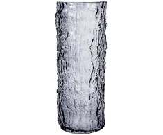 Home4You Vaza AMY D12xH30cm, pilkas stiklas