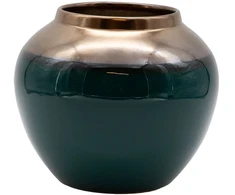 Home4You Vase TITAN STONE D20xH18cm, dark žalias