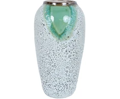 Home4You Keraminė vaza TITAN STONE H32cm, žalia/balta tekstūra