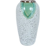 Home4You Keraminė vaza TITAN STONE H32cm, žalia/balta tekstūra