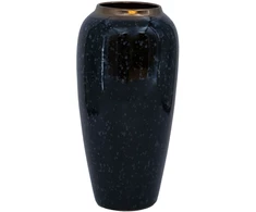 Home4You Vaza „TITAN STONE“, D17 x H32 cm, juoda/pilka