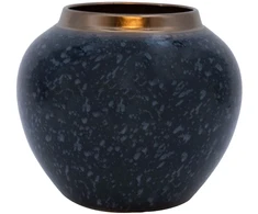 Home4You Vaza „TITAN STONE“, skersmuo 20 x aukštis 18 cm, juoda/pilka