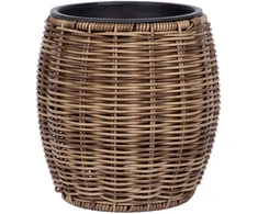 Home4You Gėlių vazonas WICKER D20xH20cm, šviesiai ruda