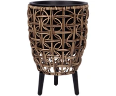 Home4You Vazonas WICKER 21x21xH32cm, rudas