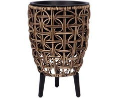 Home4You Vazonas WICKER 21x21xH32cm, rudas