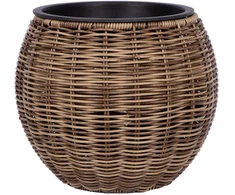 Home4You Gėlių vazonas WICKER D40xH32cm, šviesiai ruda