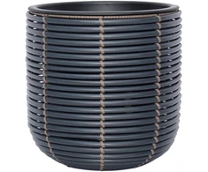 Home4You Sėjamoji WICKER D27xH28cm, juoda/ruda