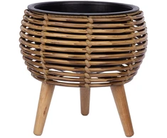 Home4You Vazonas WICKER 28x28xH28cm, šviesiai rudas