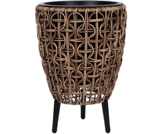Home4You Vazonas WICKER 28x28xH42cm, rudas