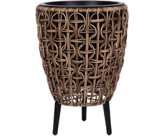 Home4You Vazonas WICKER 28x28xH42cm, rudas