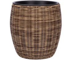Home4You Gėlių vazonas WICKER D30xH30cm, šviesiai ruda