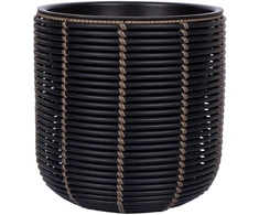 Home4You Sėjamoji WICKER D35xH36cm, juoda/ruda