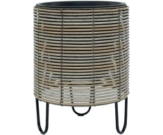 Home4You Sėjamoji WICKER D36xH48cm, smėlio-pilka