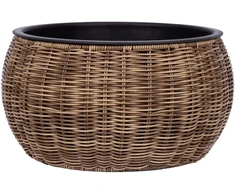 Home4You Gėlių vazonas WICKER D37xH19cm, šviesiai ruda