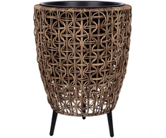 Home4You Vazonas WICKER 38x38xH54cm, rudas