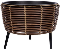 Home4You Vazonas WICKER 44x44xH34cm, rudas