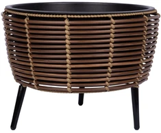 Home4You Vazonas WICKER 44x44xH34cm, rudas
