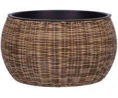 Home4You Gėlių vazonas WICKER D48xH26cm, šviesiai ruda