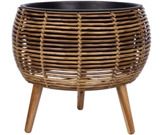 Home4You Vazonas WICKER 48x48xA43cm, šviesiai rudas