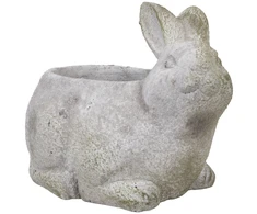 Home4You Gėlių vazonas STONE 18x13xH14,5cm, triušis